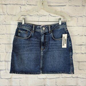 NWT BDG Urban Outfitters Size Medium Blue Denim 5-Pocket Jean Mini Skirt Cotton